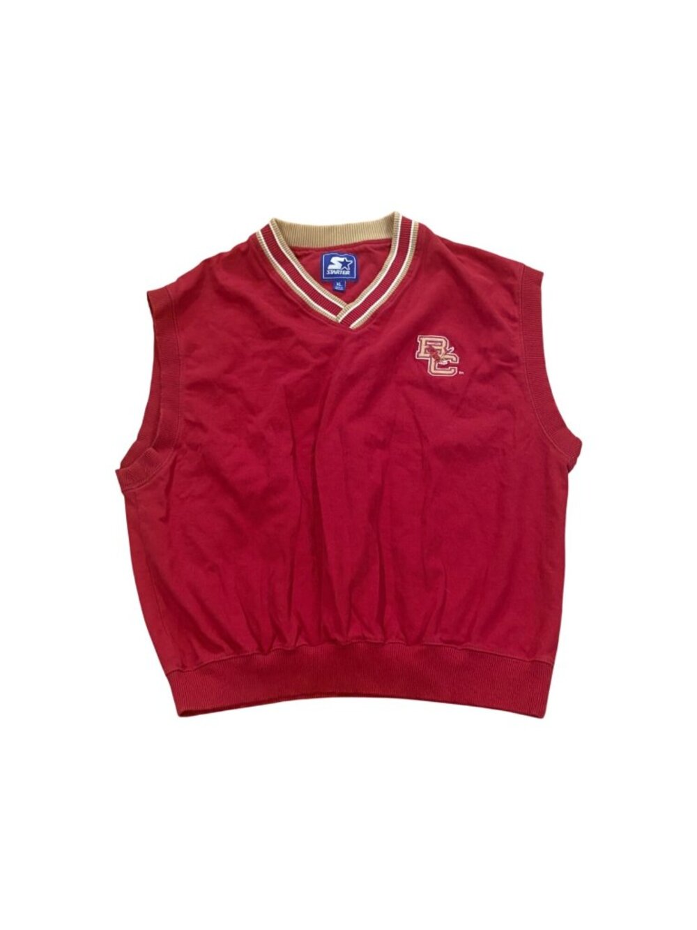 Vintage 90s Starter Boston College Eagle Pullover Sweater Vest Men's XL